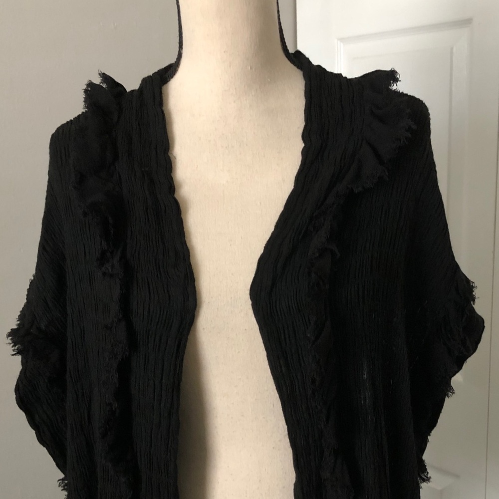 BETSEY JOHNSON Women Viscose Scarf Wrap Floral Black & White - Picture 3 of 11